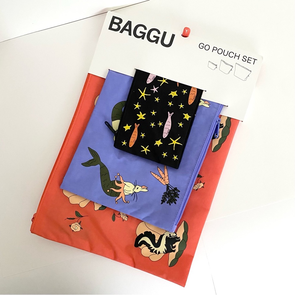 BAGGU • Go Pouch Set in Sea Animals